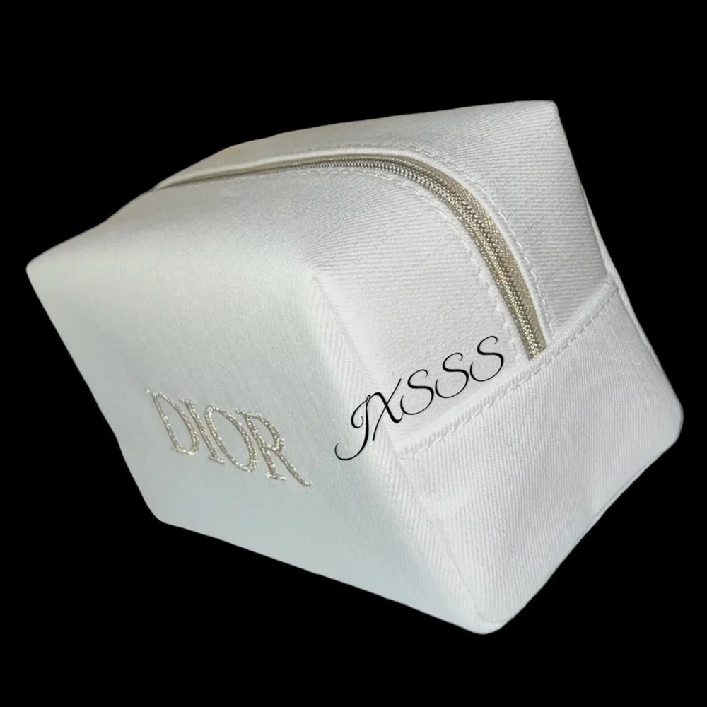 White-Gold Dior Beauty *VIP EXLUSIVE* Cosmetic-Makeup Bag